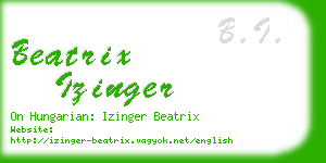 beatrix izinger business card